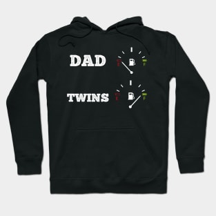 Funny dad father twins baby family gift idea Hoodie